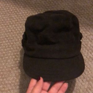 Brown corduroy hat